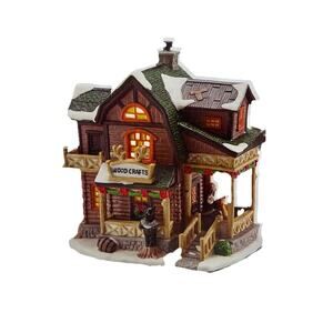 2016 Country Charm Wood Carving Workshop Light Up Christmas Building